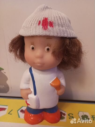 Резиновые игрушки СССР, кукла доктор пилюлькин