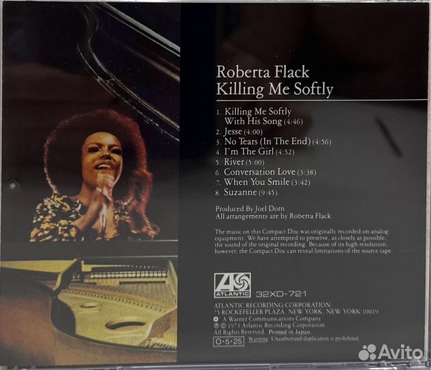 Roberta Flack – Killing Me Softly CD 1Press jp