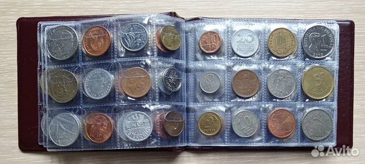 Иностранные монеты 96 шт в альбоме