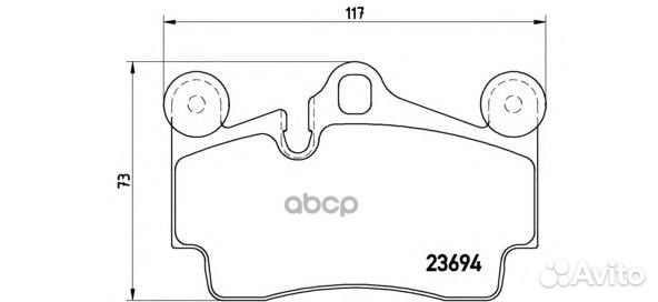 Колодки тормозные дисковые зад P85070 Brembo