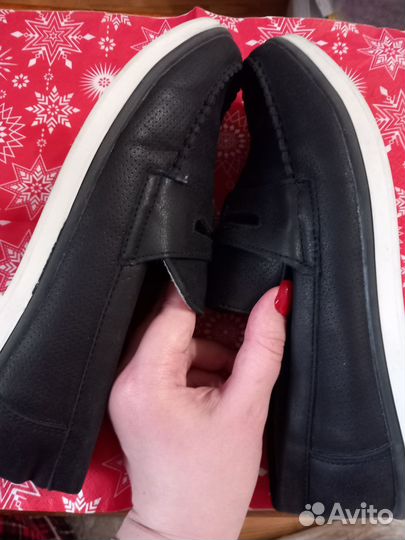 Мокасины для подростка, нат. кожа, 39 размер