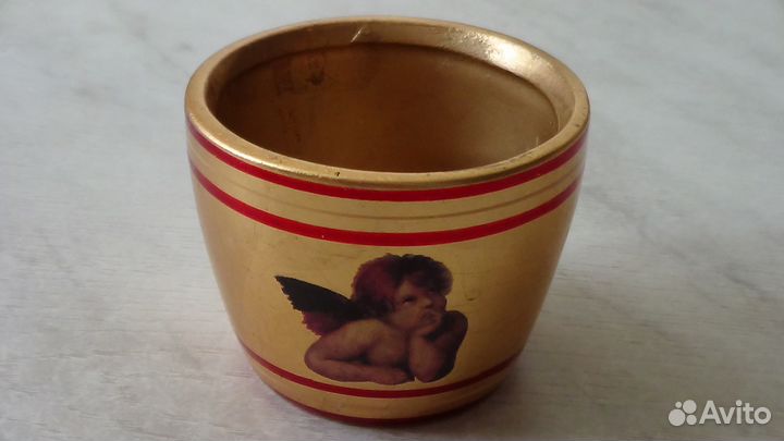 Подсвечник позолоченный с ангелочком