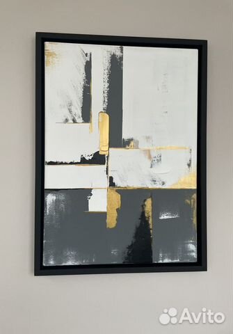 Картина интеьерная абстракция на холстещ