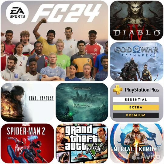 Подписка PS plus, EA Play, игры PS4, PS782