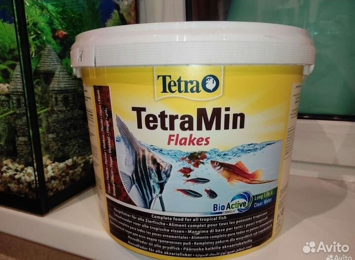 Корм для рыб tetra min flakes хлопья