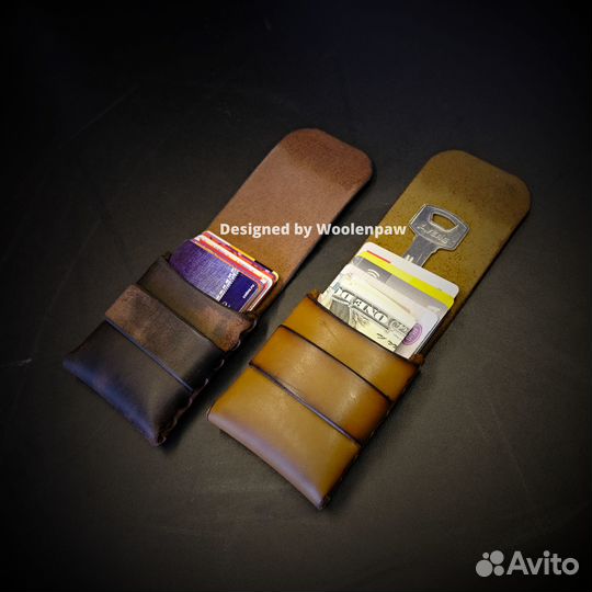 Мини кошелек / картхолдер /натуральная кожа