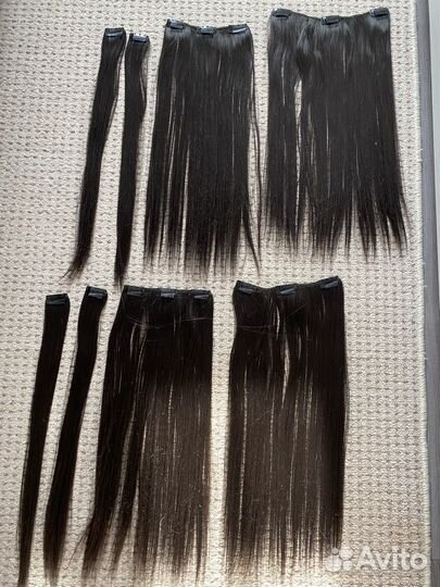 Волосы на заколках