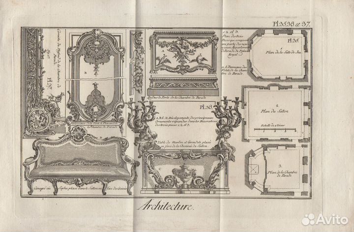 Гравюры. Архитектура. Чертежи. 1780 г. Ч3