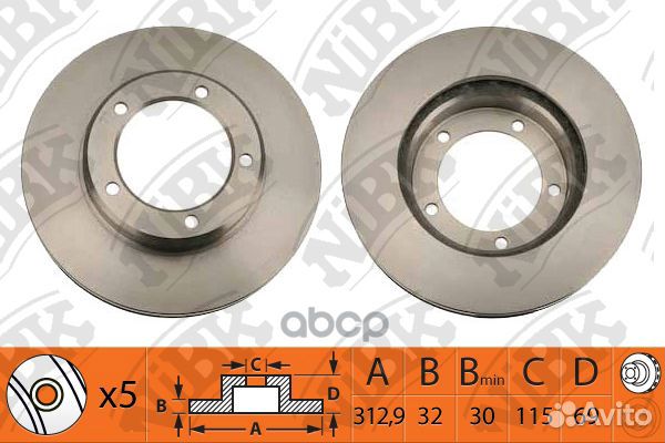 Диск тормозной toyota land cruiser 100, lexus L