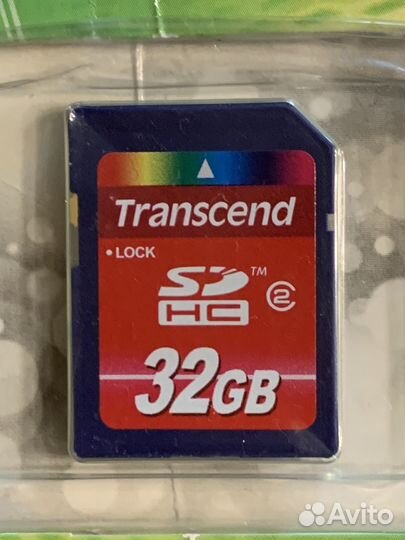 Карта памяти sdhc Transcend sd 32gb новая