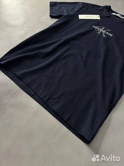 Футболка Calvin Klein Jeans синяя люкс