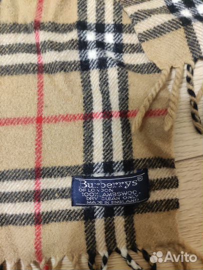 Шарф burberrys оригинал овечья шерсть