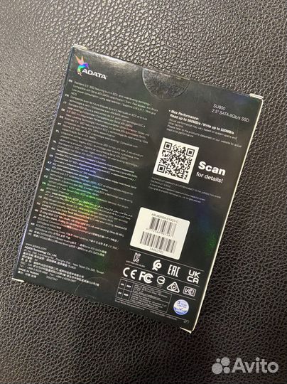 Жесткий диск adata su 800 512 gb