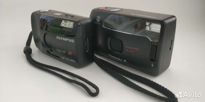 Плёночные фотоаппараты Minolta и Olympus