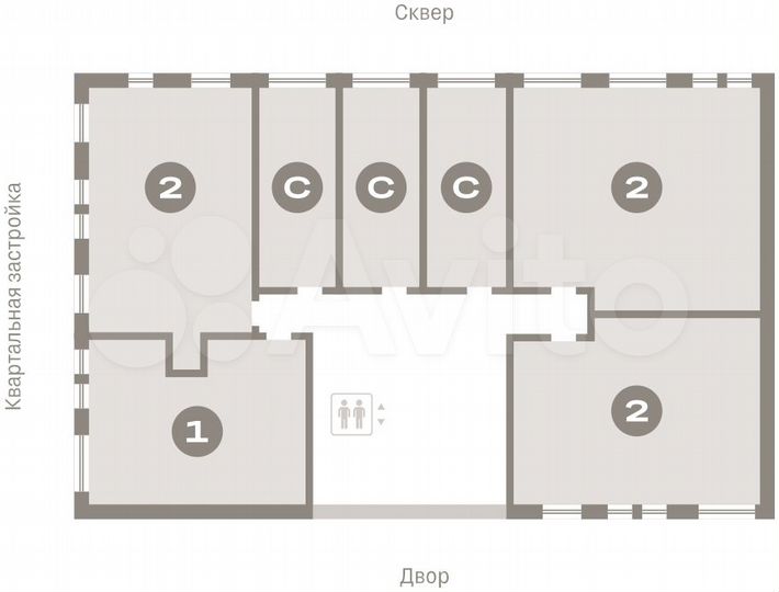 2-к. квартира, 67,5 м², 9/17 эт.