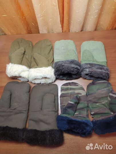 Варежки мужские из овчины