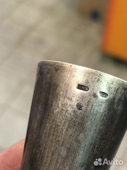 Стопка серебро 875 со звездой СССР