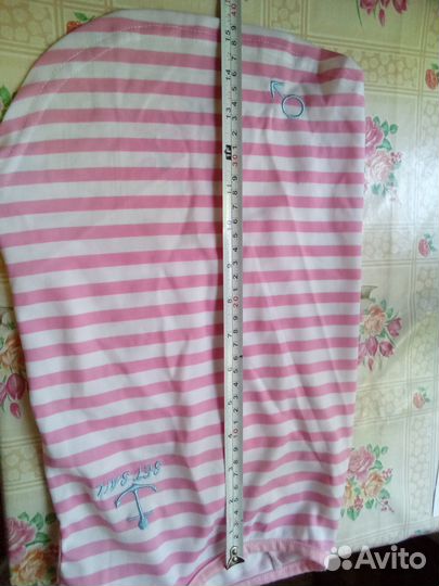 Платье розовое в полоску, для собаки средних пород