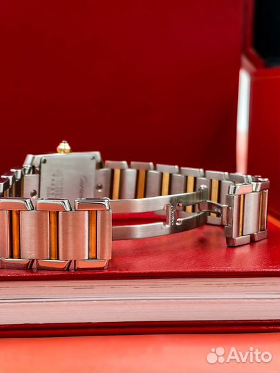 Часы cartier - tank française steel AND gold