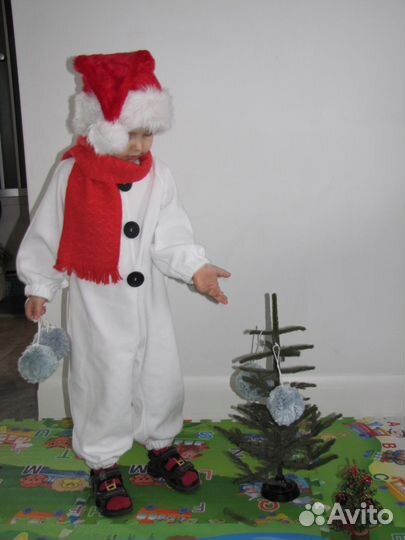 Костюм снеговика, рост 90-110 см