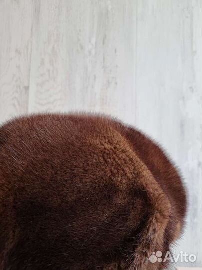 Берет норка меховой женский на зиму