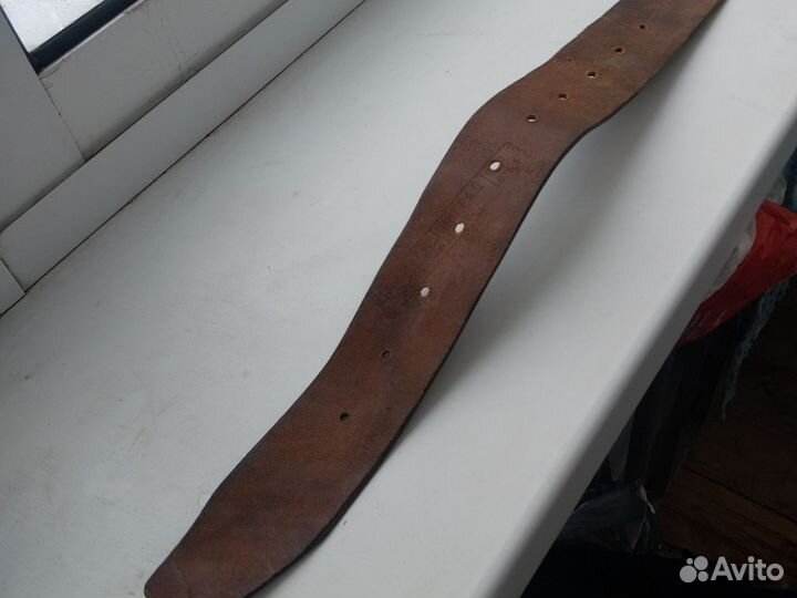 Ремень содатский широкий кожаный