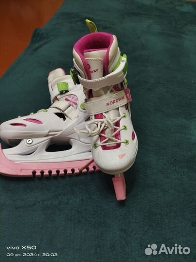 Коньки детские раздвижные 30 33