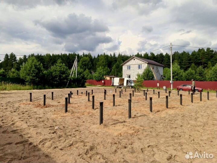 Свайно винтовой фундамент под ключ