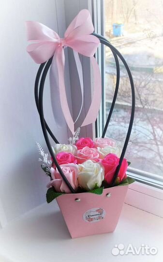 Сумочка с 9 мыльными розами