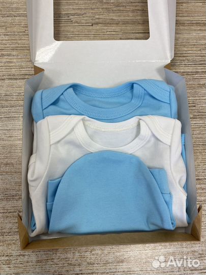 Набор 2 боди+шапочка