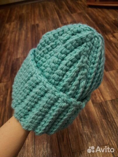 Шапка женская вязаная ручная работа новая