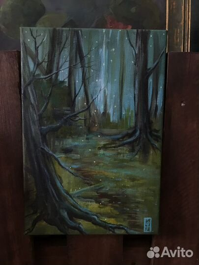 Картина акрилом на холсте 