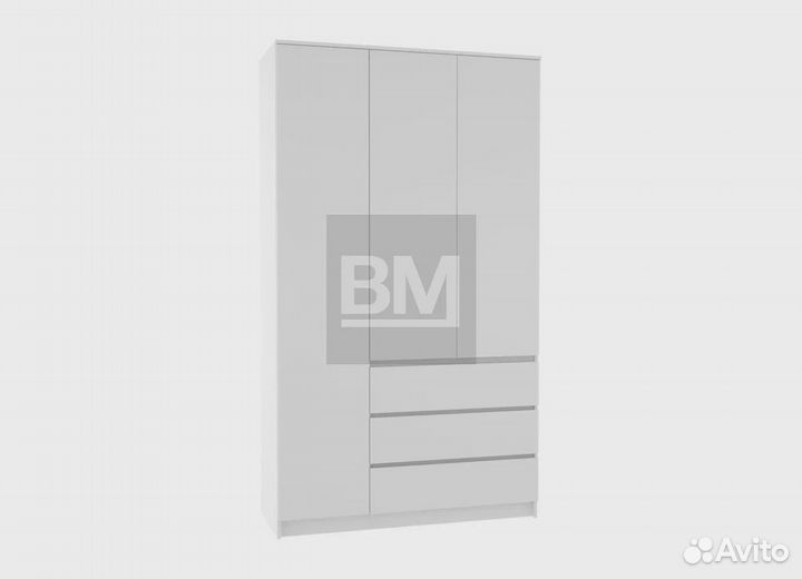 Шкаф белый распашной, фабричный