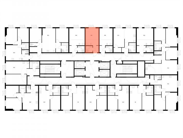 Квартира-студия, 19,9 м², 9/33 эт.