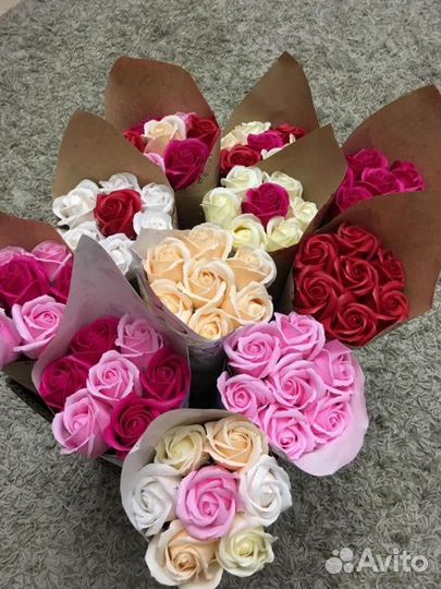 Букет цветов из мыла