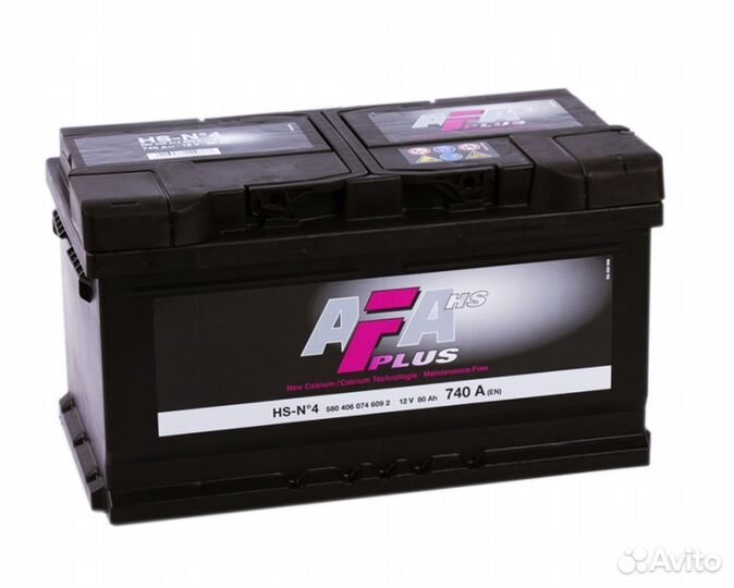 Аккумулятор AFA HS-N4 80Ач Форд Транзит Форд Куга
