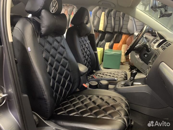 Бежевый салон на Поло+ установка