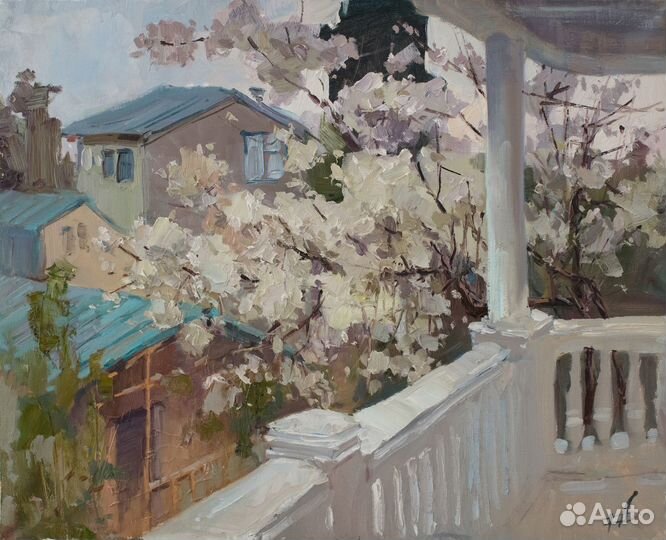 296 Алупка. Терраса весной, кисти А. Давыдченко