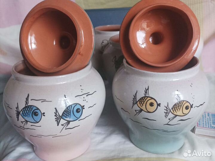Набор керамических горшков для запекания
