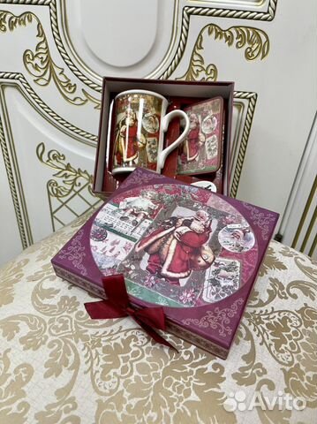 Кружка новогодняя подарочная в коробке