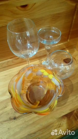 Вазы, рюмки, стаканы стекло, хрусталь