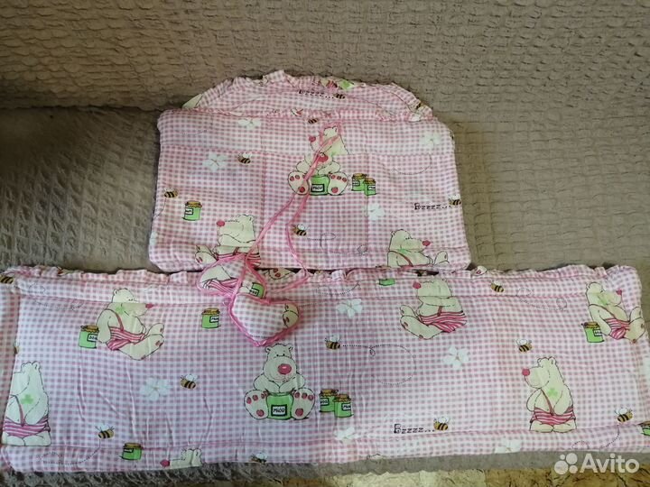 Бортики в детскую кроватку для девочки