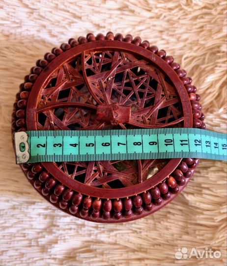 Шкатулка круглая пластик