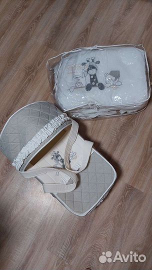 Постельное белье в кроватку +переноска