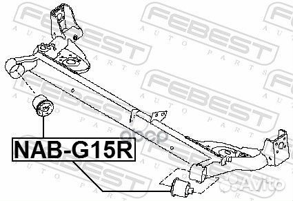 Сайлентблок задней балки nabg15R Febest