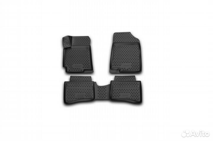 Коврики 3D в салон подходят для hyundai solaris (i, iр), 2010-2017, сед., хб., 4 шт. (полиуретан)