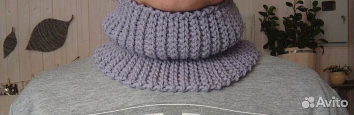 Вязаный шарф-воротник
