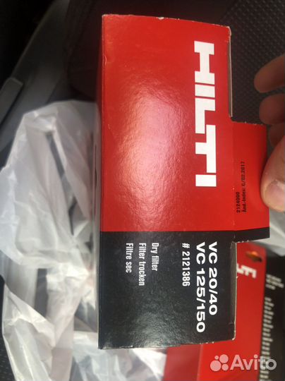 Новый фильтр Hilti vc 20/40 vc 125/150
