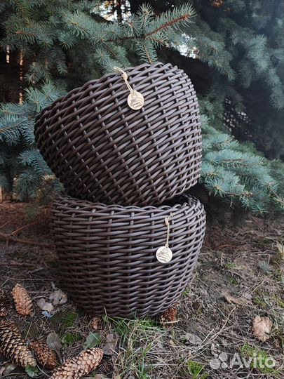 Кашпо из ротанга