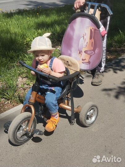 Велосипед с родительской ручкой